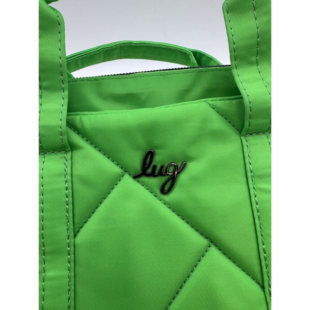 Lug Dory Mini Crossbody Satchel Convertible Purse Bag Lime Green Handles - Picture 4 of 10